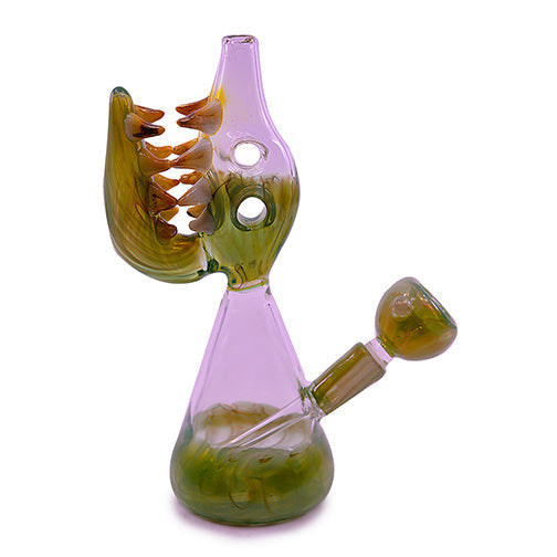 Charming Dino Glass Bubbler - 8 Inch