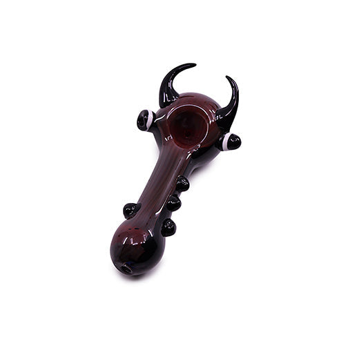 Artisan Glass Hand Pipe with Dual Horns