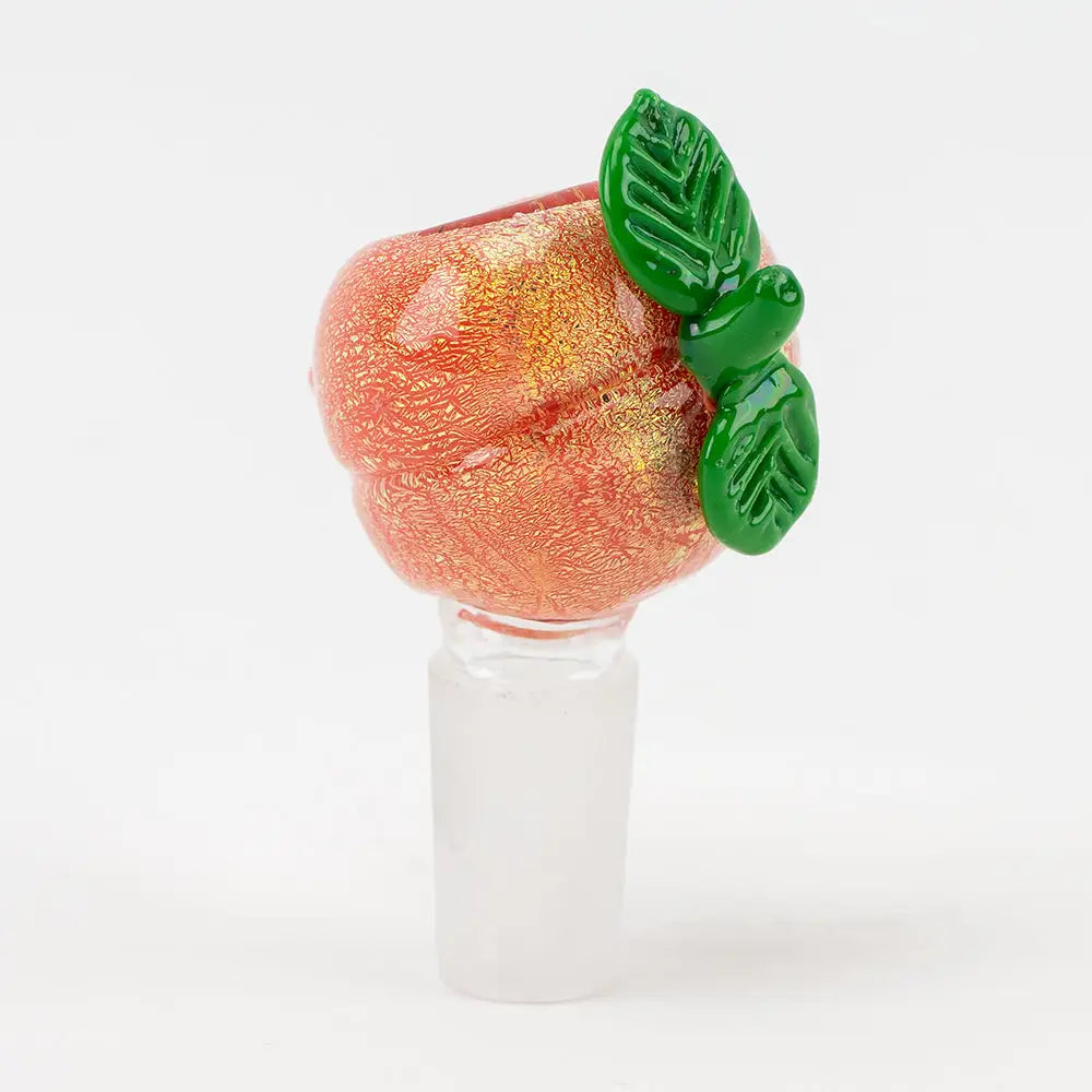 Peachy 14mm glass bowl piece by Empire Glassworks with peach design