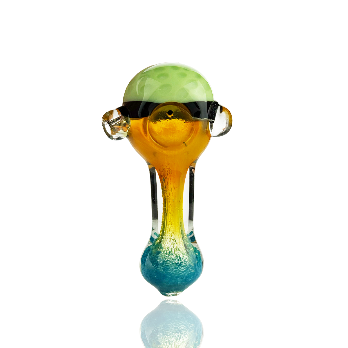 Artisan Slime Head Gold Fume Hand Pipe