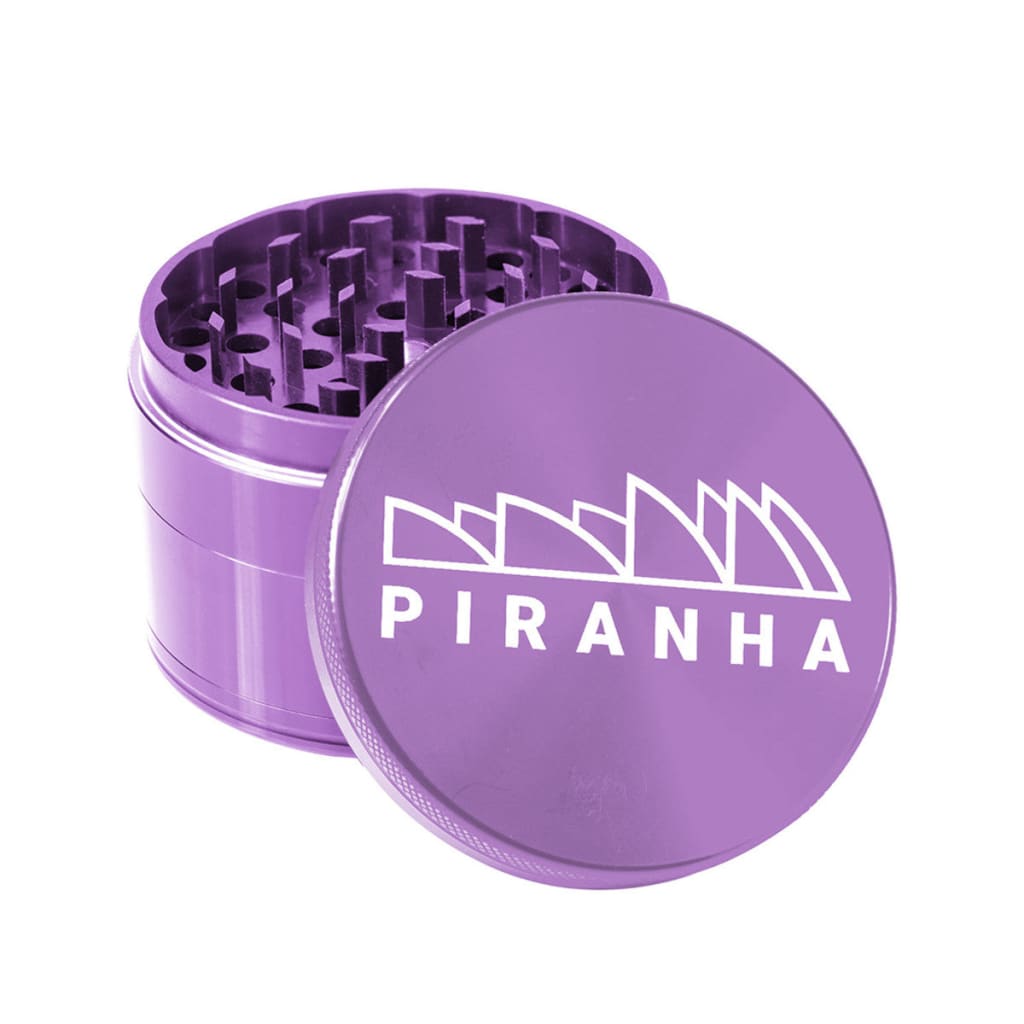 Piranha Aluminum Grinder with Razor Sharp Teeth and Strong Magnetic Lid