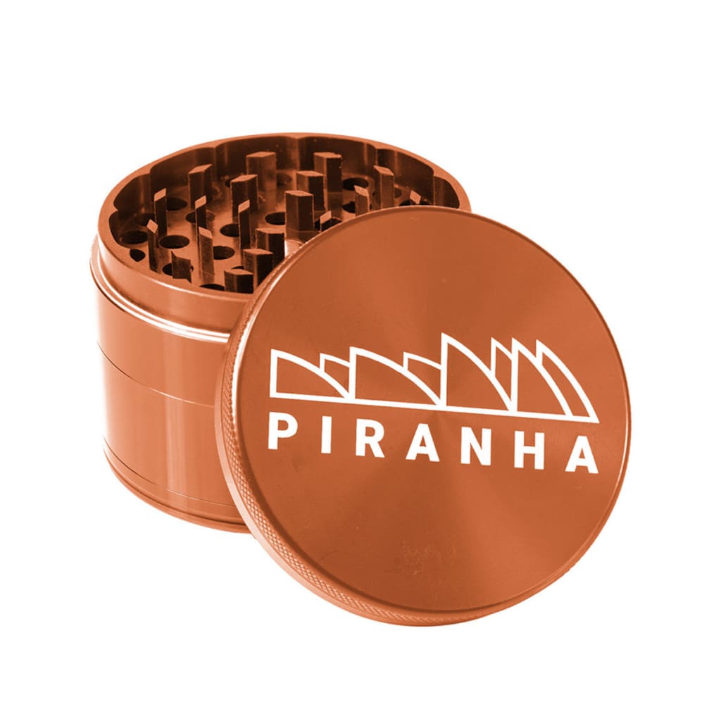 Piranha Aluminum Grinder with Razor Sharp Teeth and Strong Magnetic Lid