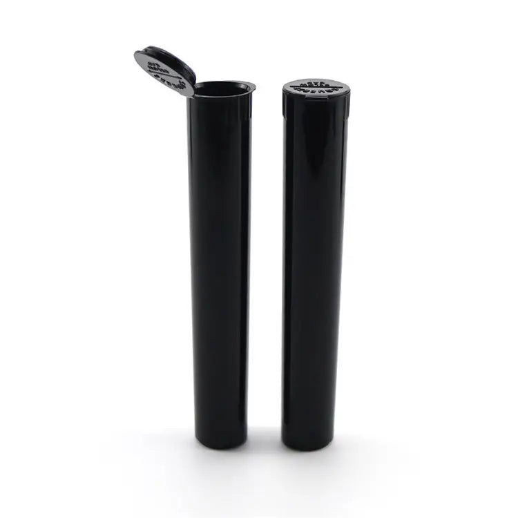 5-pack plastic pre roll holder tubes with black snap-on lids