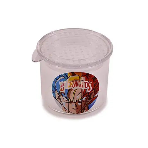 Premium air tight glass jar with Goku Buckwoods sticker