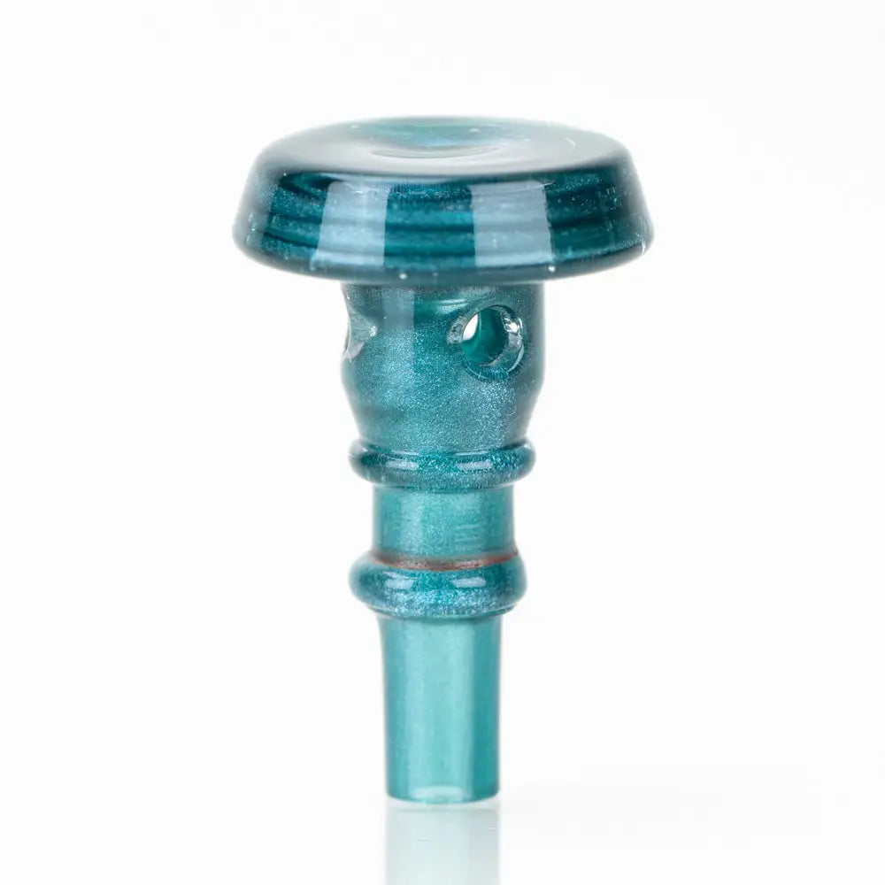 Teal Empire Glassworks Puffco Joystick Blue Lagoon glittery glass bong bowl
