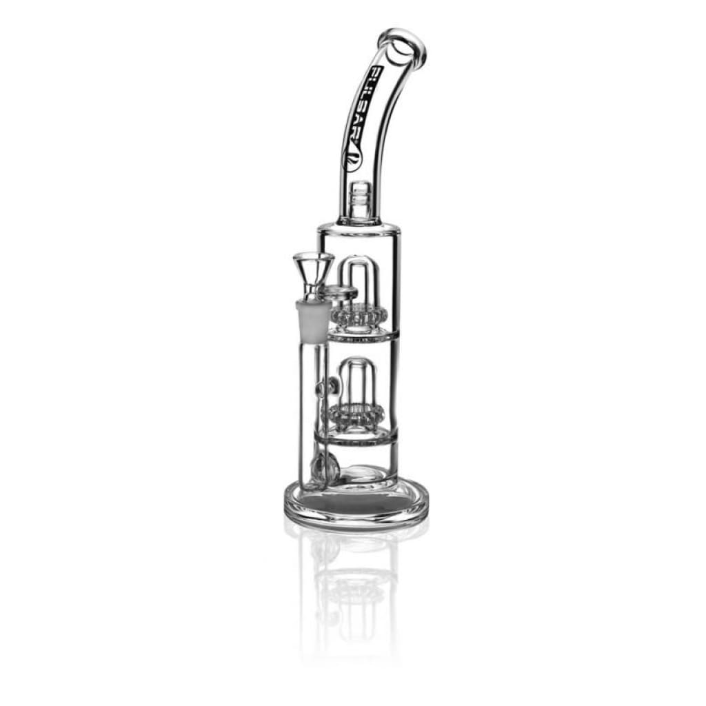 Pulsar Glass Bong with Double Showerhead Percolators for smooth, splash-free hits
