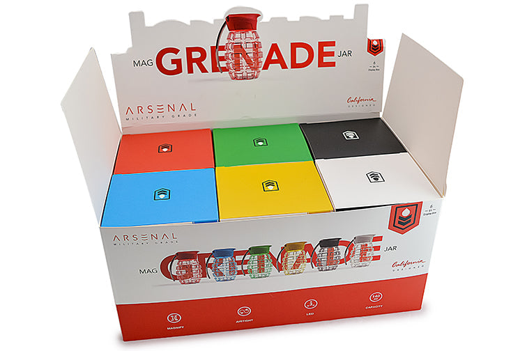 Grenade Magnifying Storage Jar with LED Light