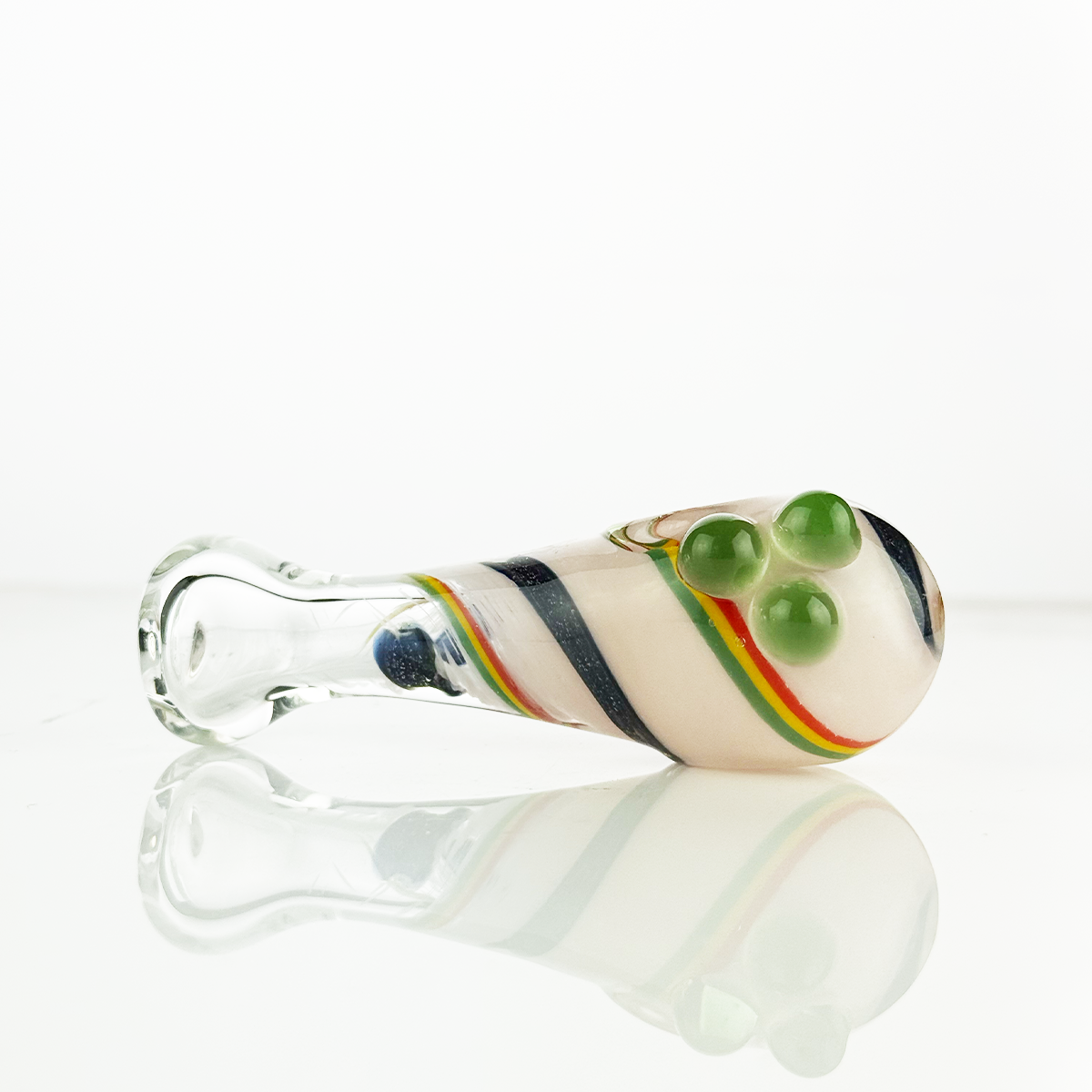 Slime Frit Dichro Glass Spoon Pipe 4.5 Inch