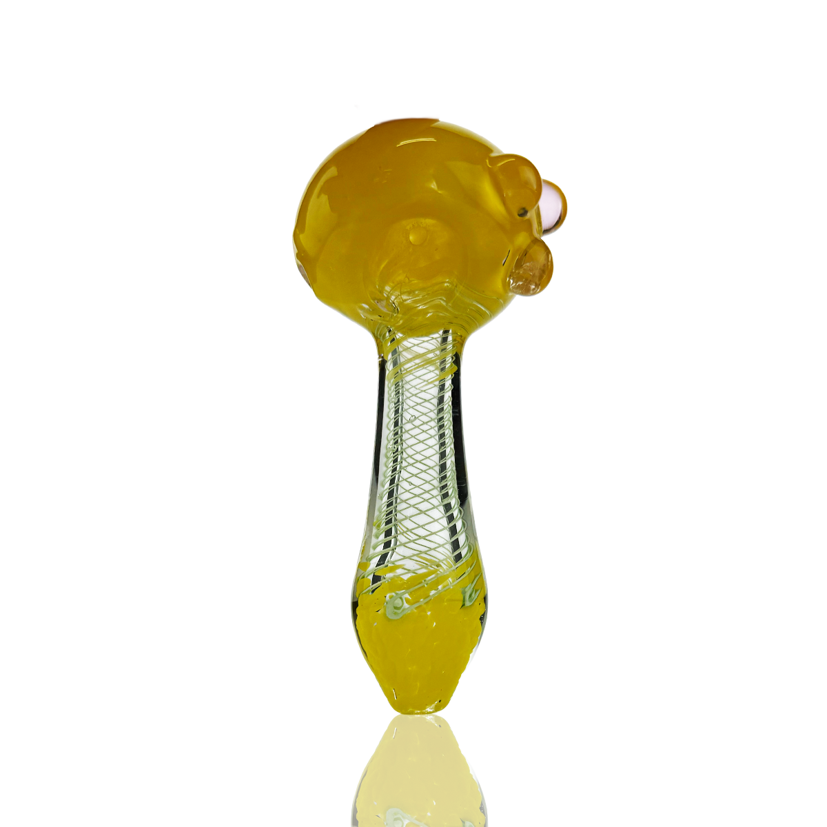 Frit Color Spiral Art Hand Pipe - 4.5 Inch
