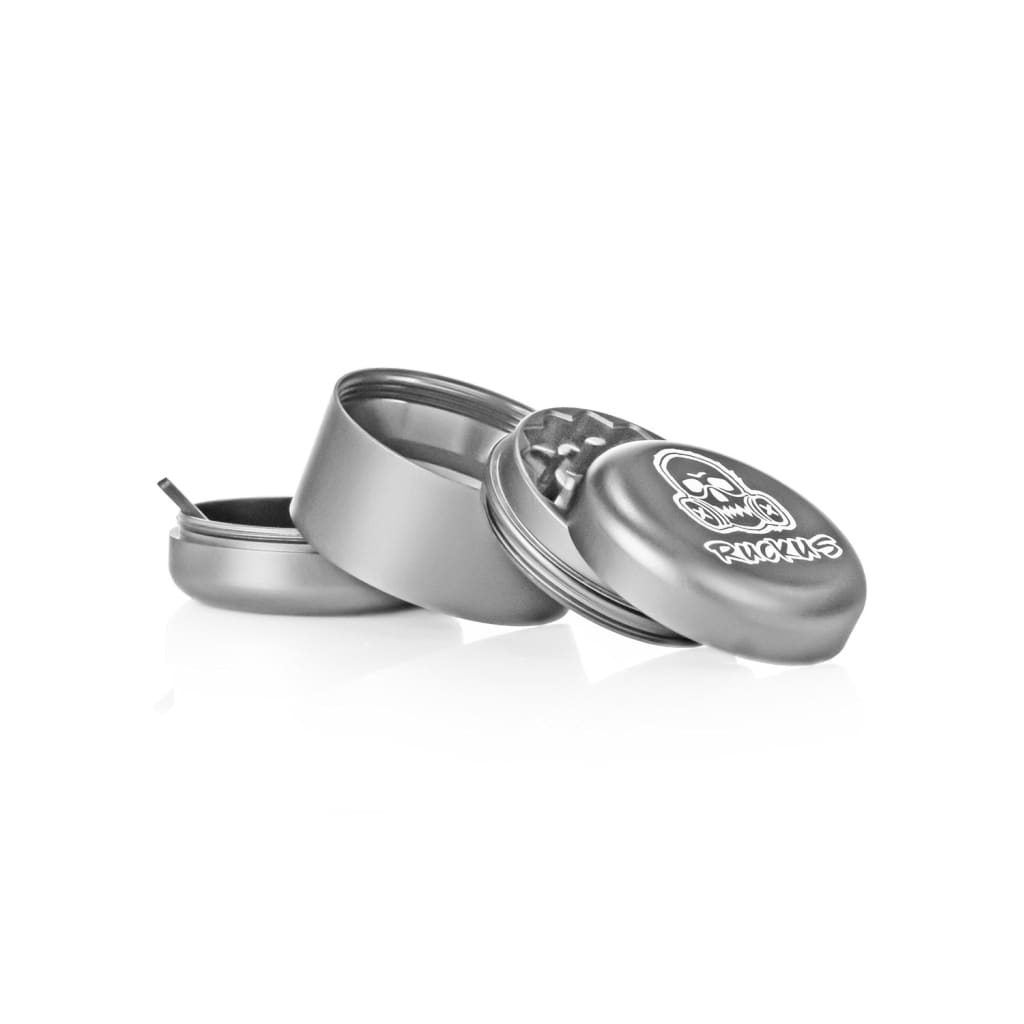 Ruckus Aluminum Grinder 4 Piece with Skull Design for Lion Rolling Circus hemp wraps