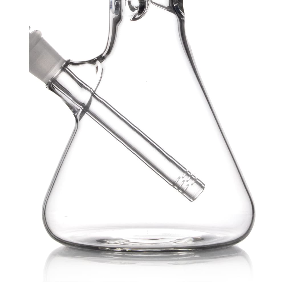 Ruckus Glass Lip Beaker Bong with Diffused Downstem and long diagonal tube