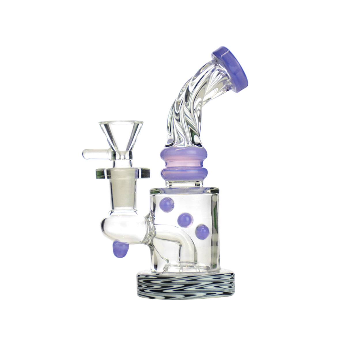Compact 5.5" Wig Wag Water Pipe with 14mm Bowl