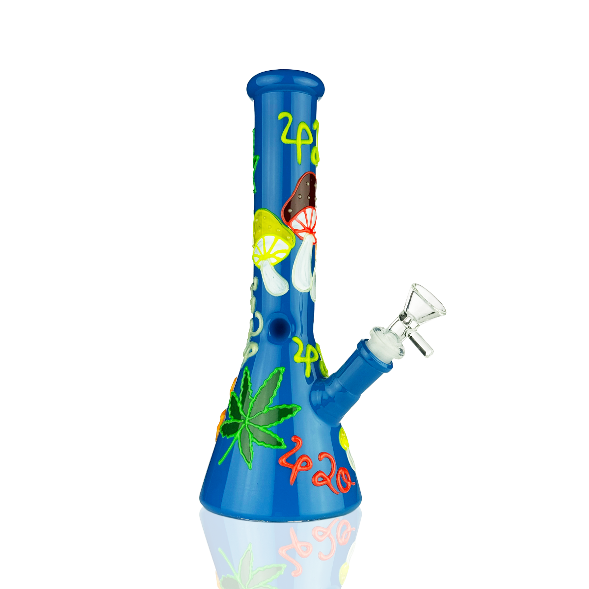 10-Inch Glow-in-the-Dark Beaker Water Pipe