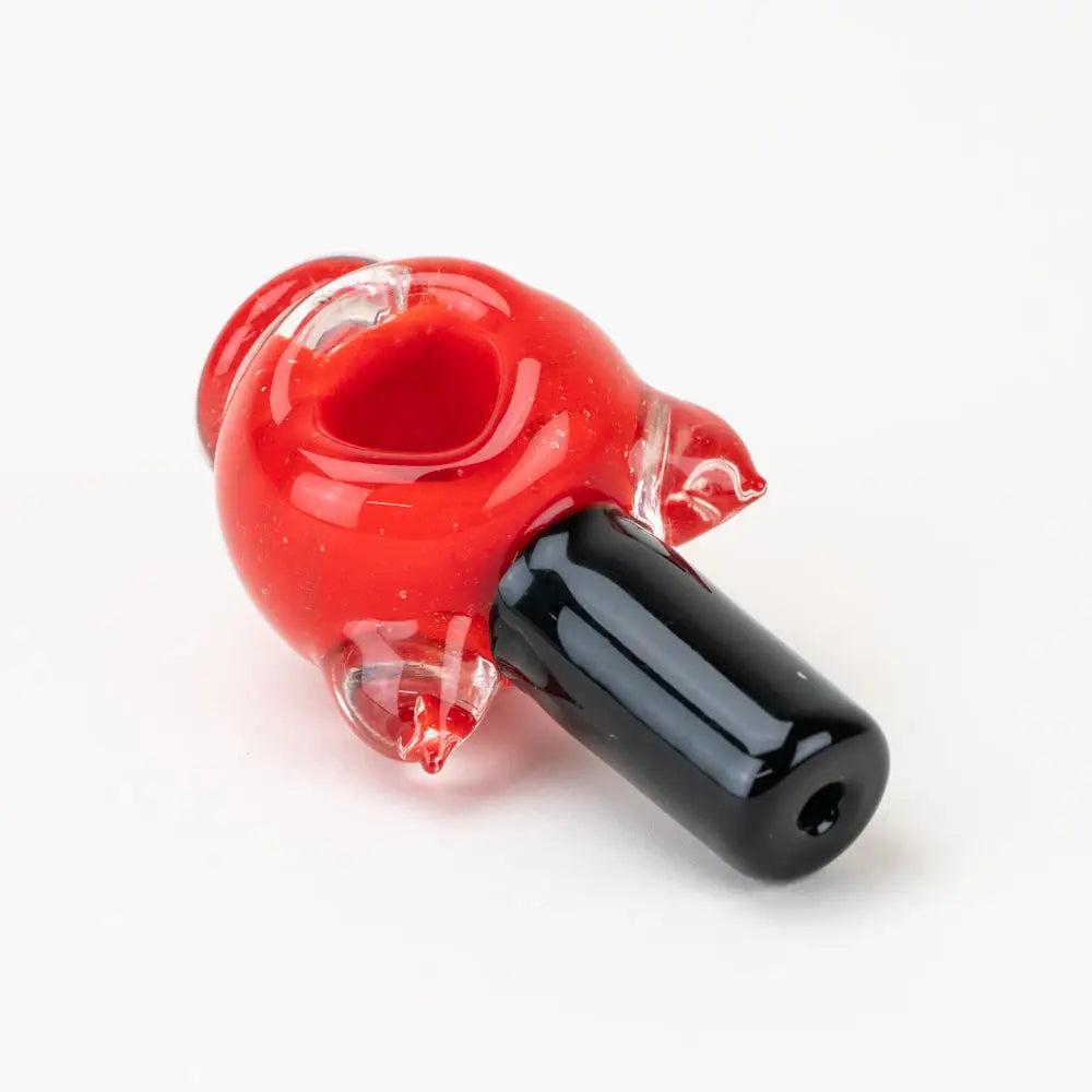 Sakibomb Kitty Red nail polish dry pipe with glossy black stem
