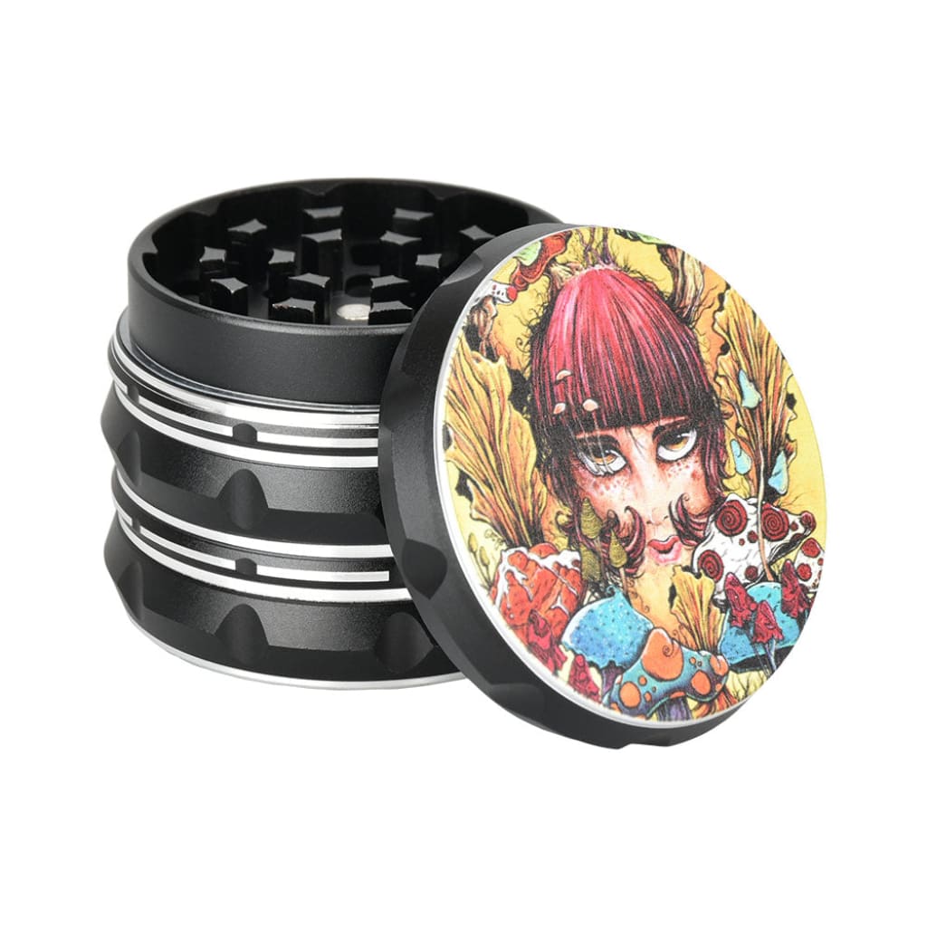 Sean Dietrich Mushroom Red Grinder with anime girl lid