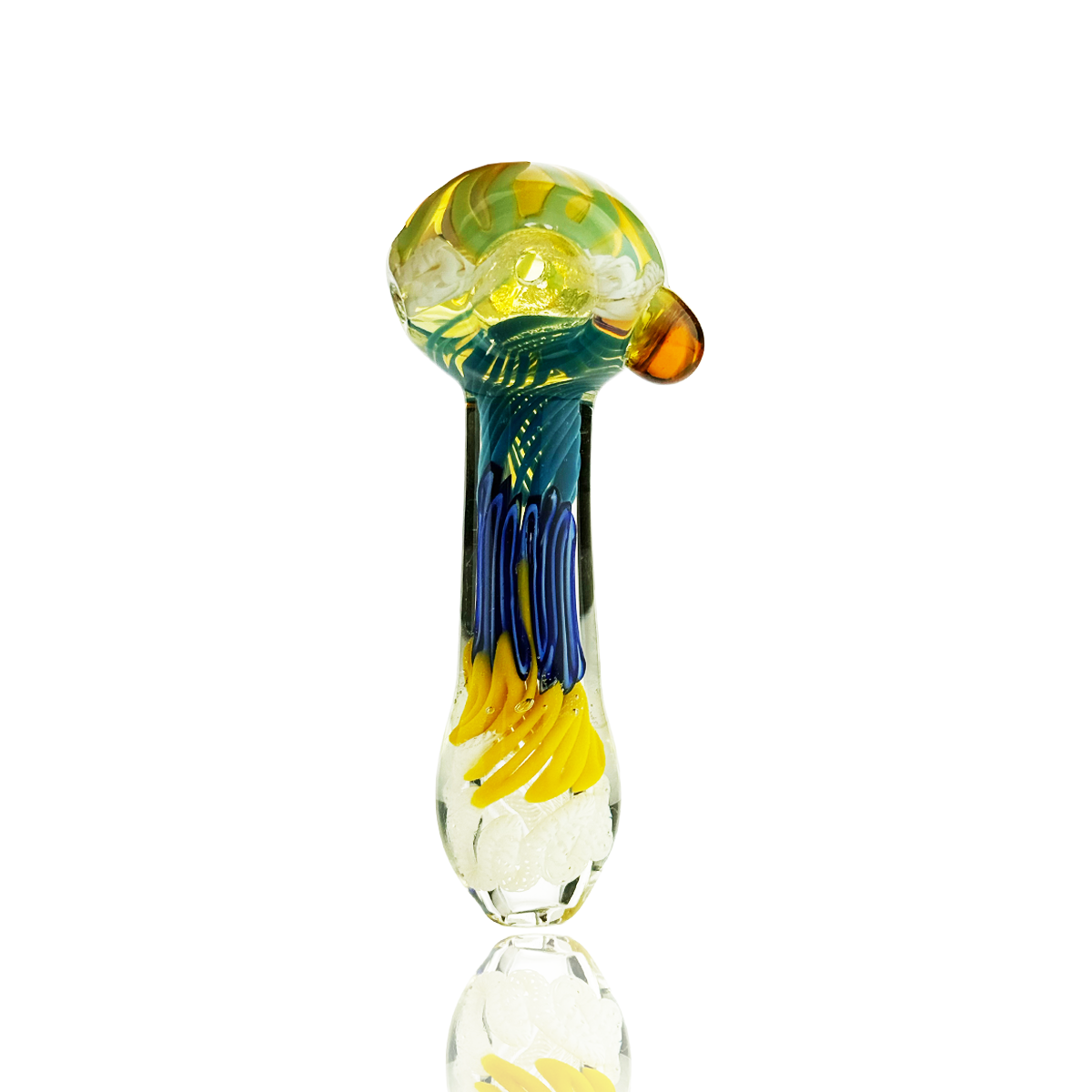 Rasta Art Glass Spoon Pipe (4 Inch)