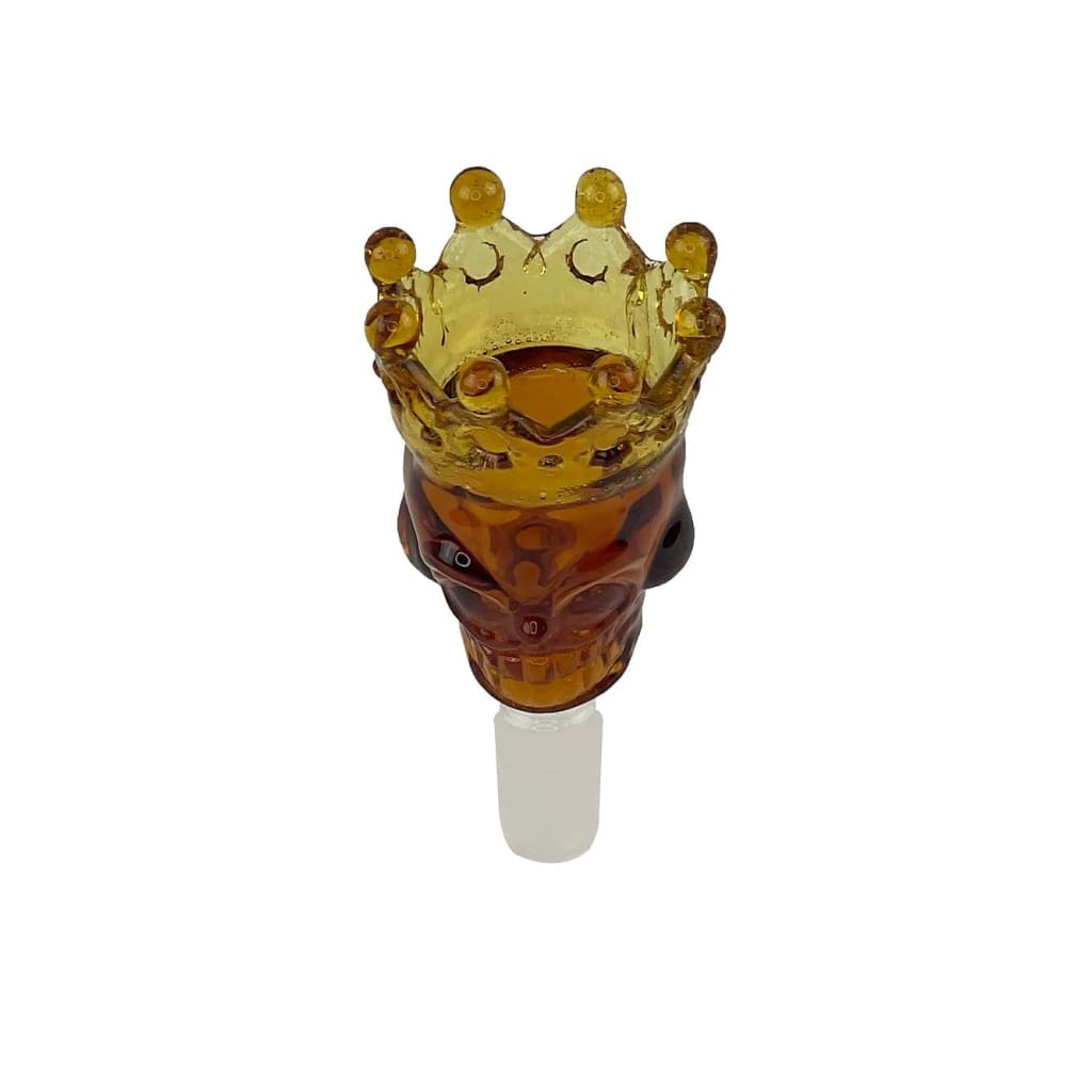Skull & Crown Glass Bong Bowl With The Deepest Bowls For Fat Packs