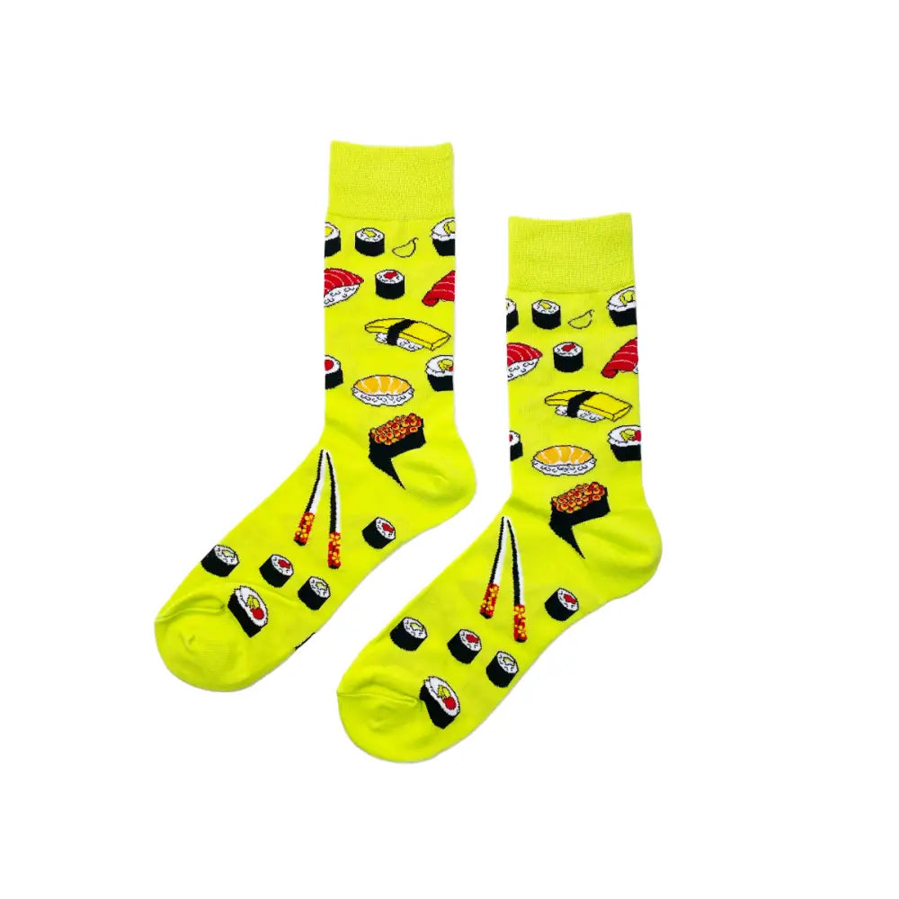 Sushi Socks featuring a colorful sushi pattern, comfortable fit for all sizes