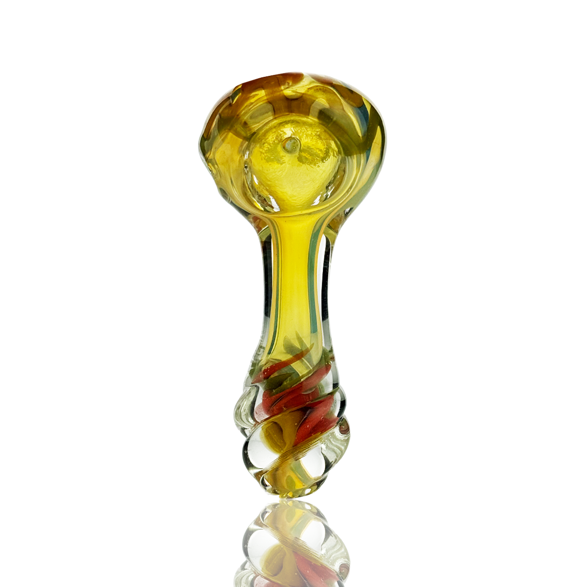 Twisted Silver Fume Glass Hand Pipe - 2.5 Inch