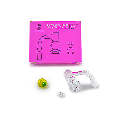 Purple Fully Fused Round Belly Terp Slurper Kit