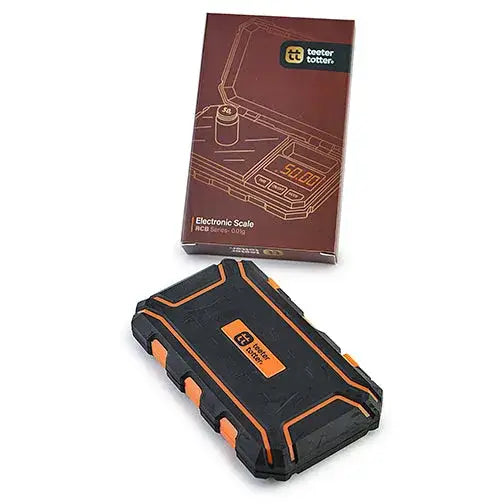 Teeter totter scales black orange rugged digital scale display