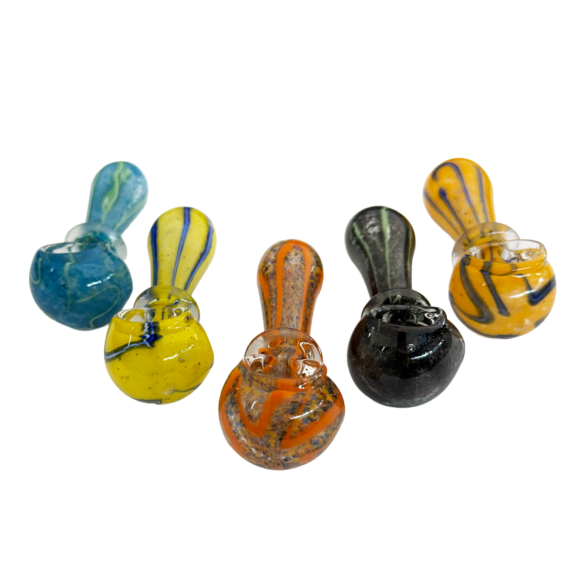 Frit Glass Hand Pipe with Integrated Ring