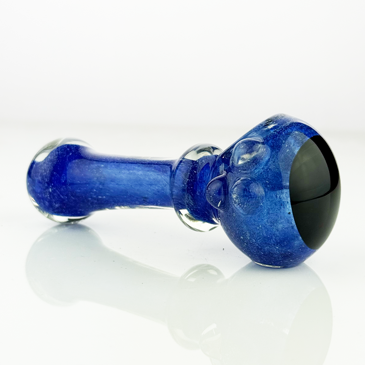 Artisan Frit Glass Spoon Pipe with Accent Tube