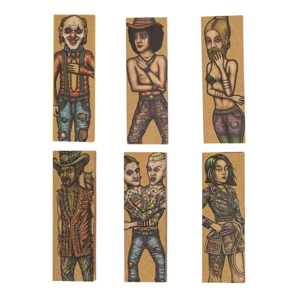 Lion Rolling Circus unbleached rolling papers with six illustrated wooden bookmarks