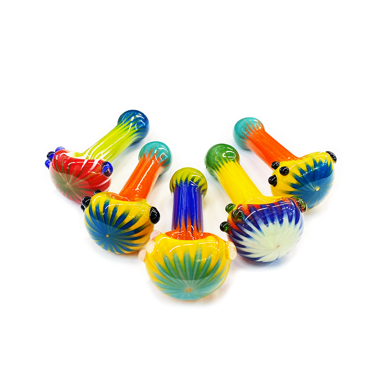 Vibrant Reversal Art Glass Spoon Pipe