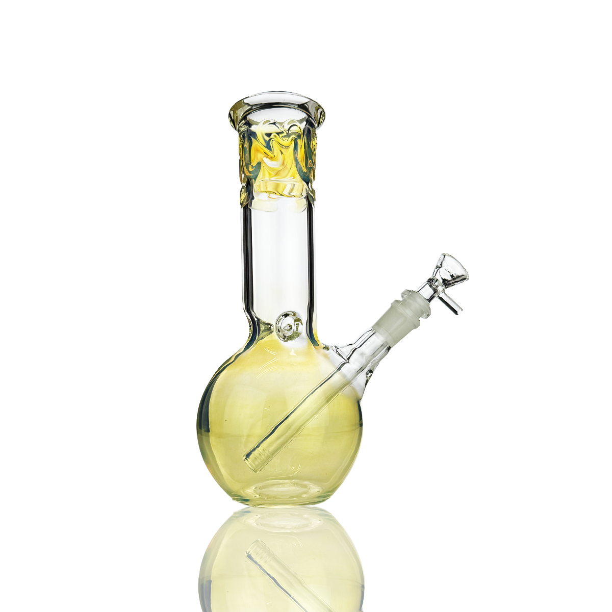 Handcrafted 10" Fumed Glass Sphere Beaker
