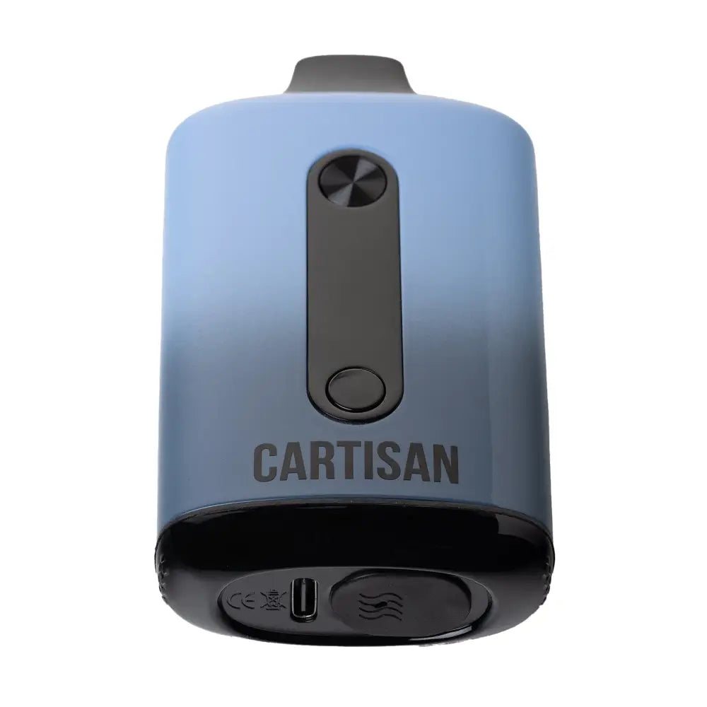 Blue and black portable air purifier with water pipe attachment for Veil Bar Duo 510