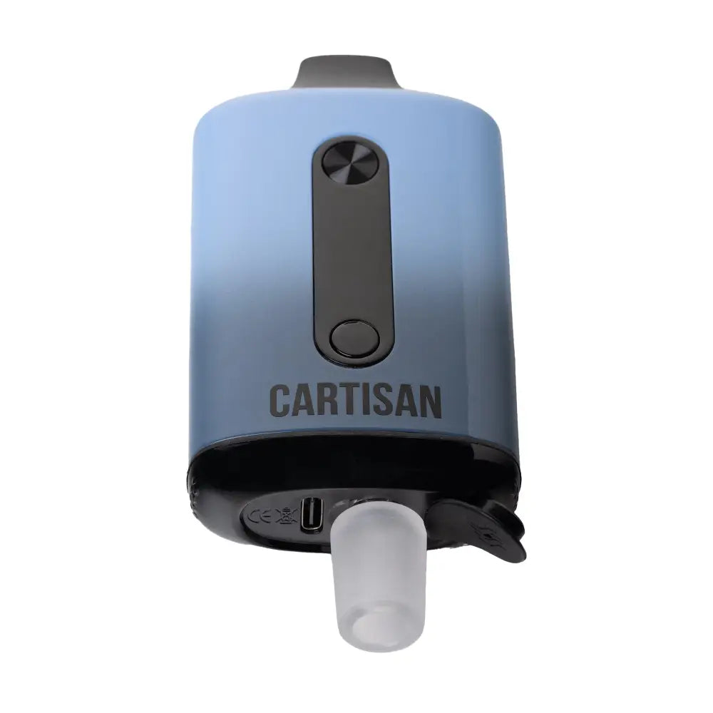 Blue and black vaporizer with water pipe attachment for Veil Bar Duo 510 Cartridge