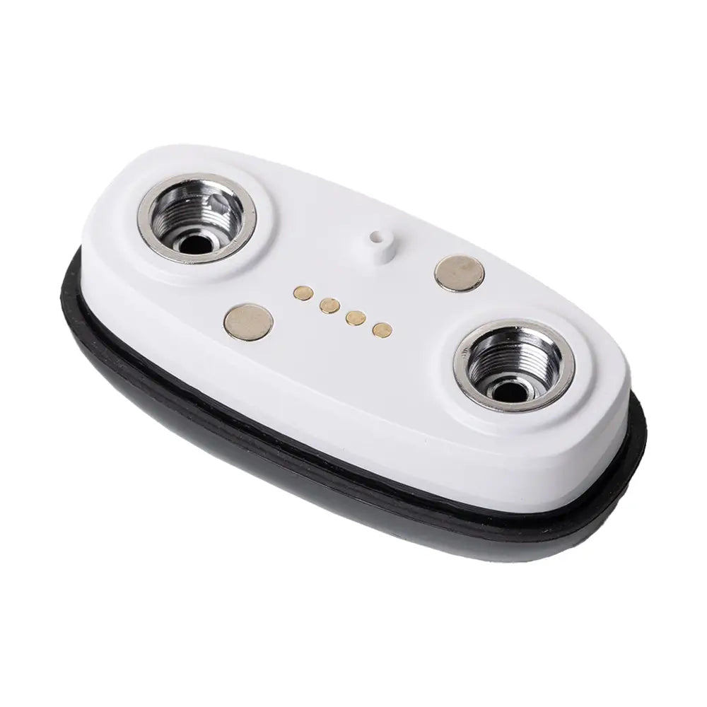 White dual-port charging dock for Veil Bar Duo 510 Cartridge with Water Pipe Attachment