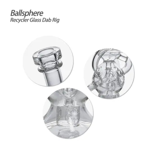 Ballsphere recycler glass dab rig with spherical design