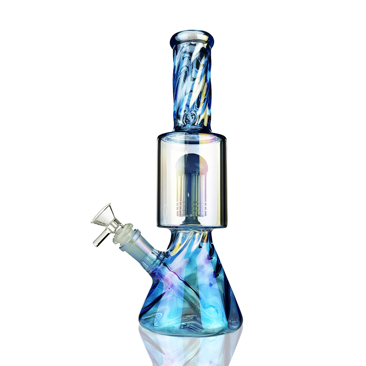 11" Electroplated Tree Perc Beaker Water Pipe