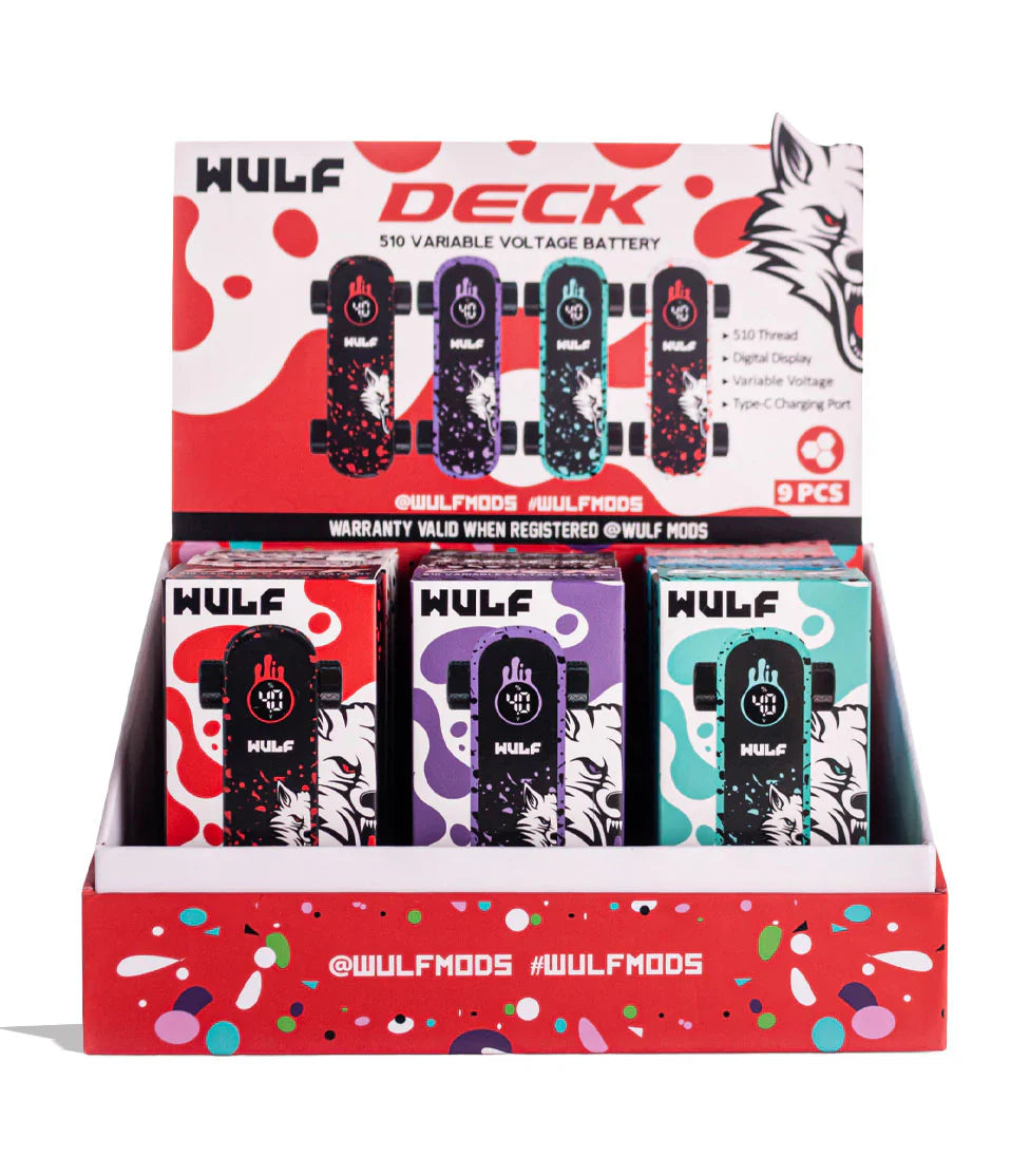 Skateboard Cartridge Battery 9-Pack Display