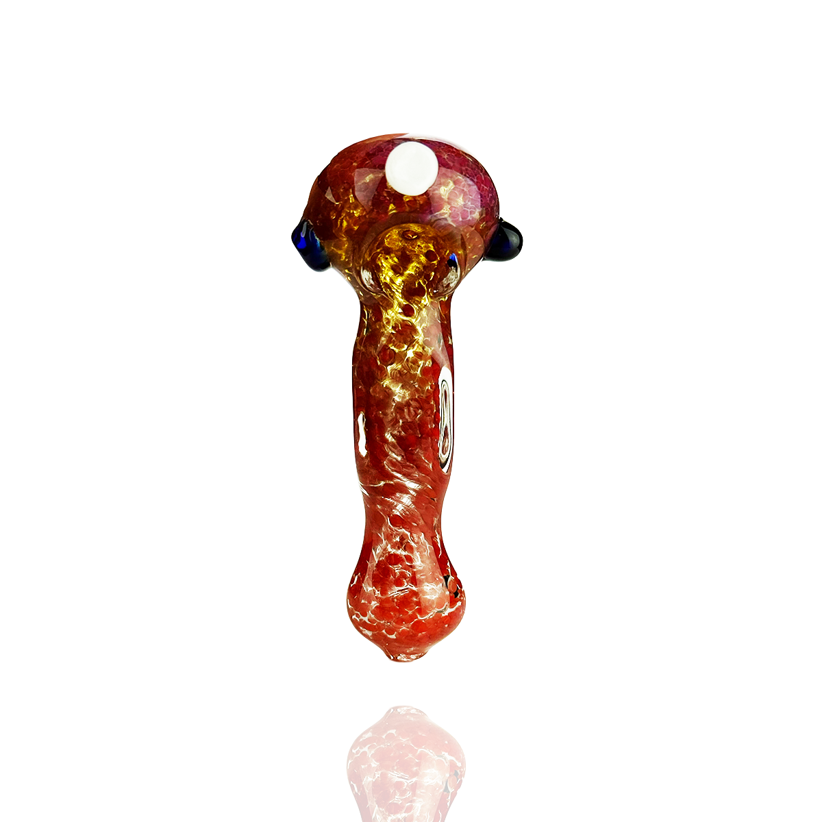 Artisanal Frit-Pressed Glass Hand Pipe