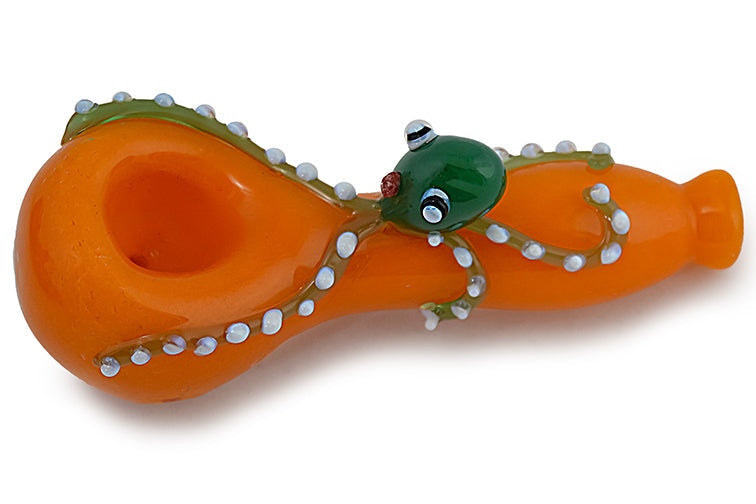 Whimsical Octopus Glass Hand Pipe