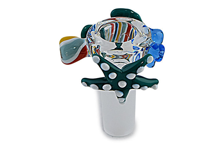 Deep Sea Glass Bowl with Honeycomb Screen