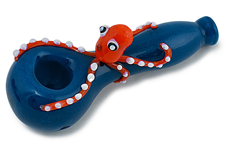 Whimsical Octopus Glass Hand Pipe