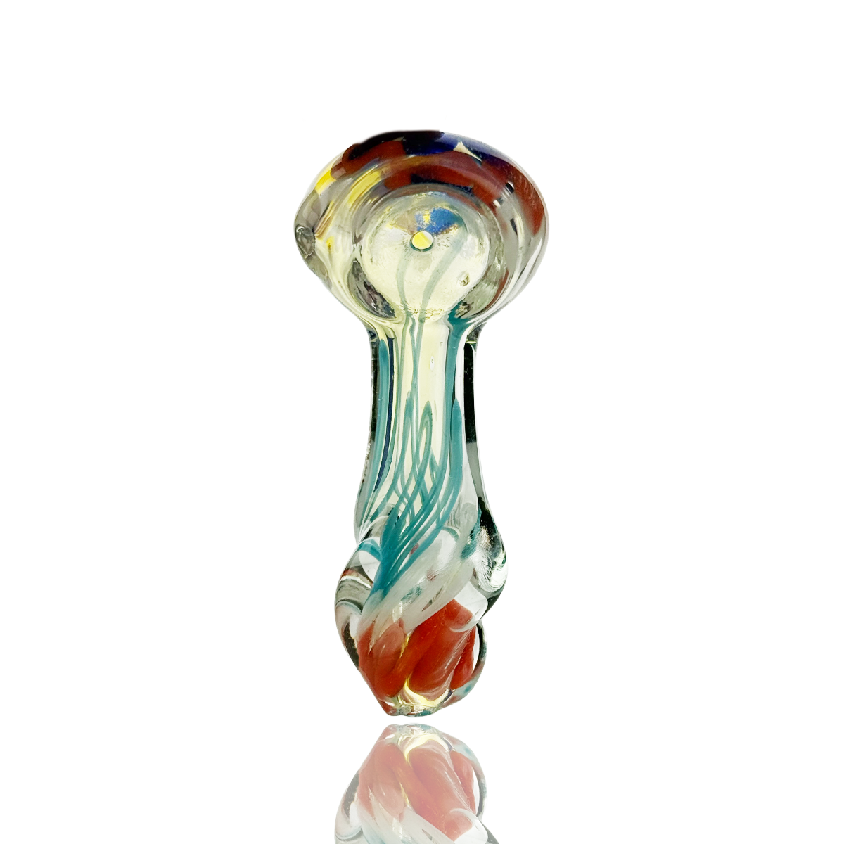 Twisted Silver Fume Glass Hand Pipe - 2.5 Inch