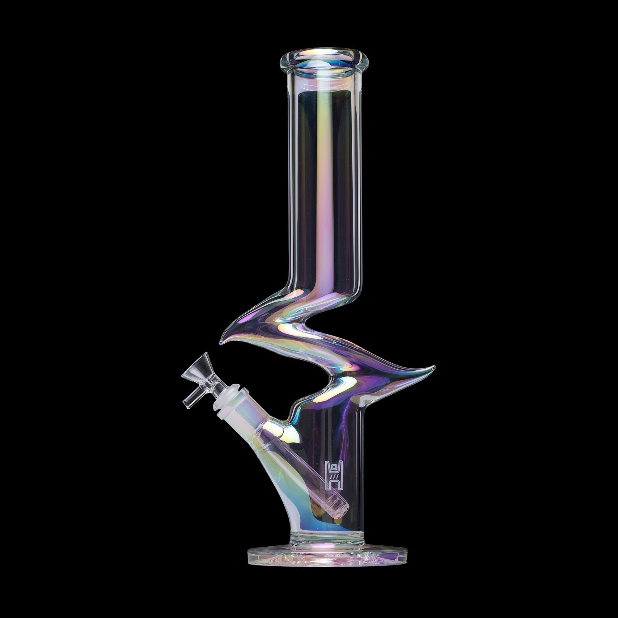 Zing Iridescent Sculptural Water Pipe