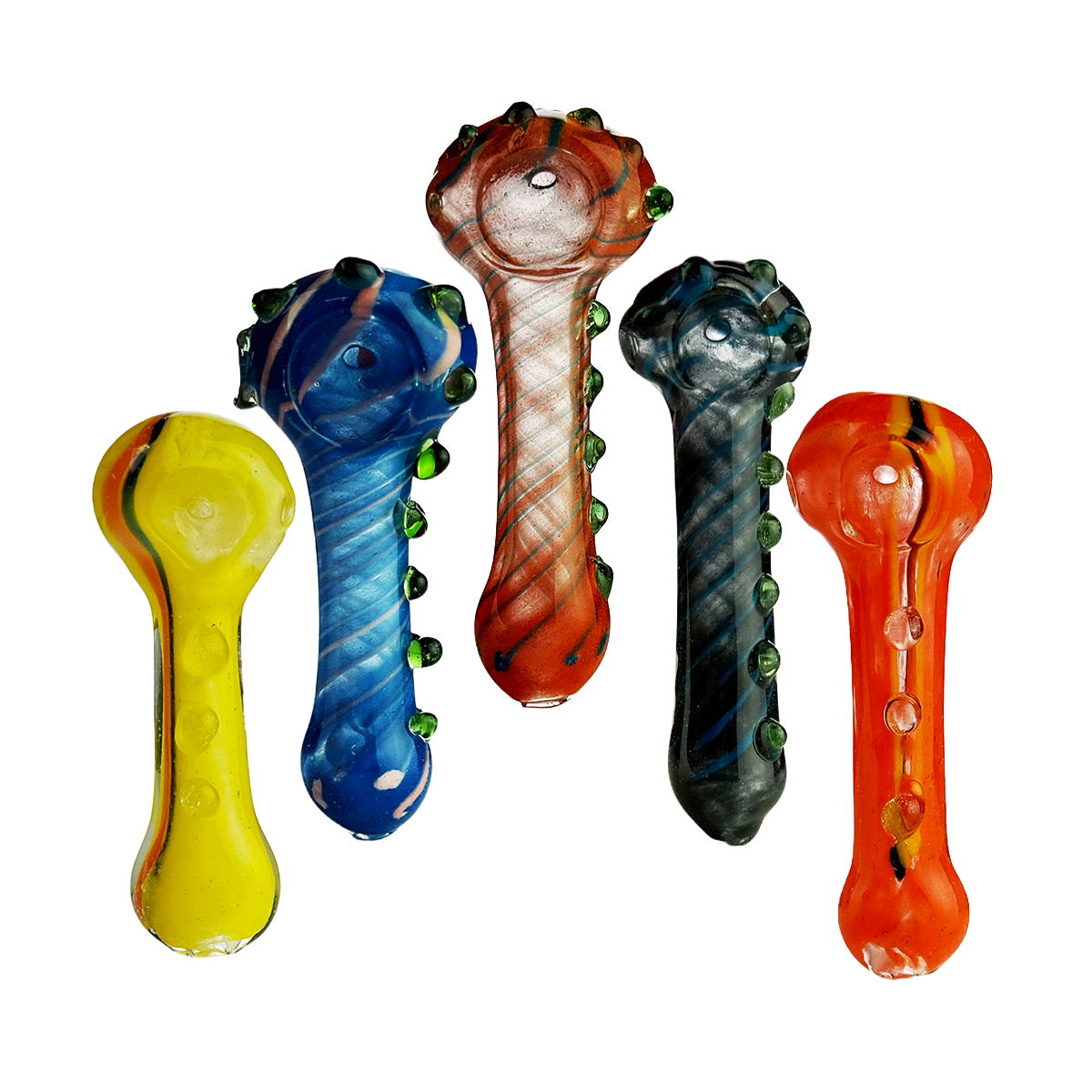 Artisan Frit Glass Spoon Hand Pipe