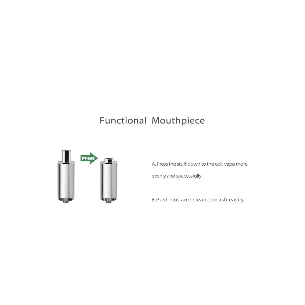 Yocan Evolve D Plus silver dry herb vaporizer mouthpiece