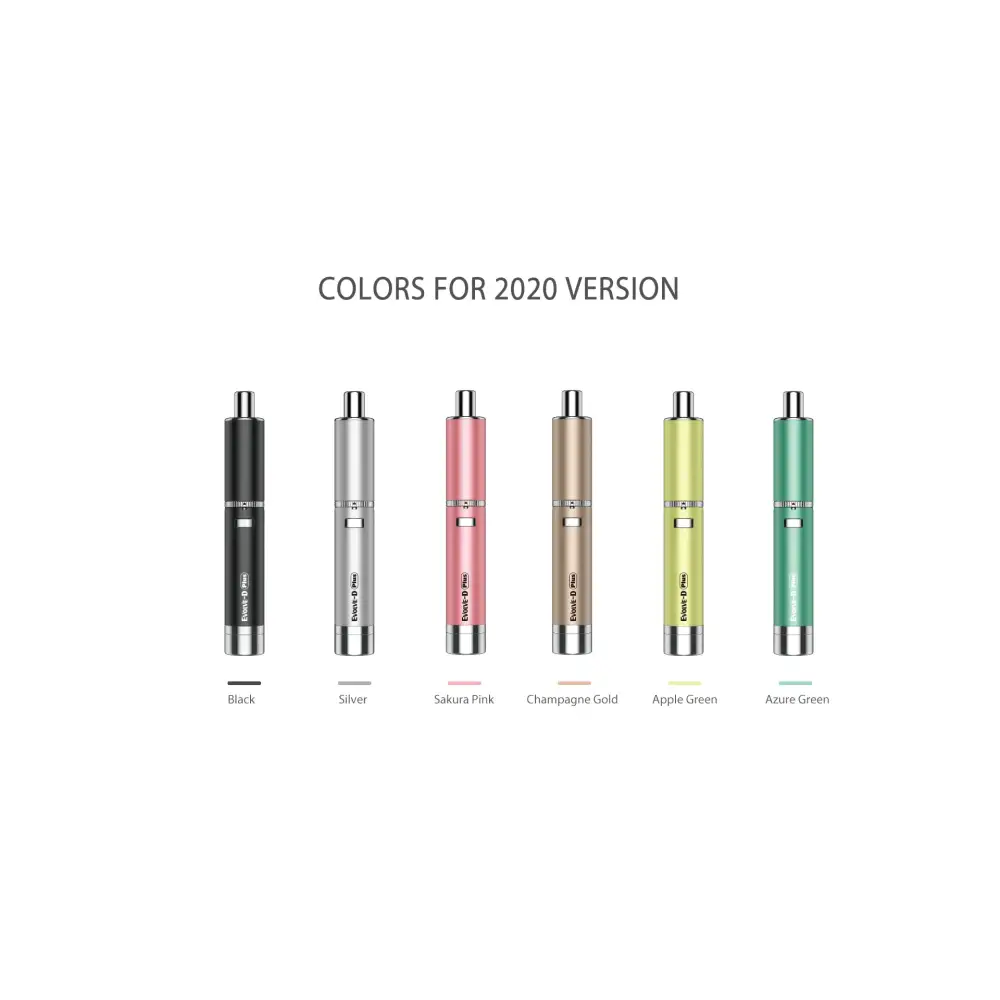 Yocan Evolve D Plus dry herb vaporizer with 6 colorful vape pens