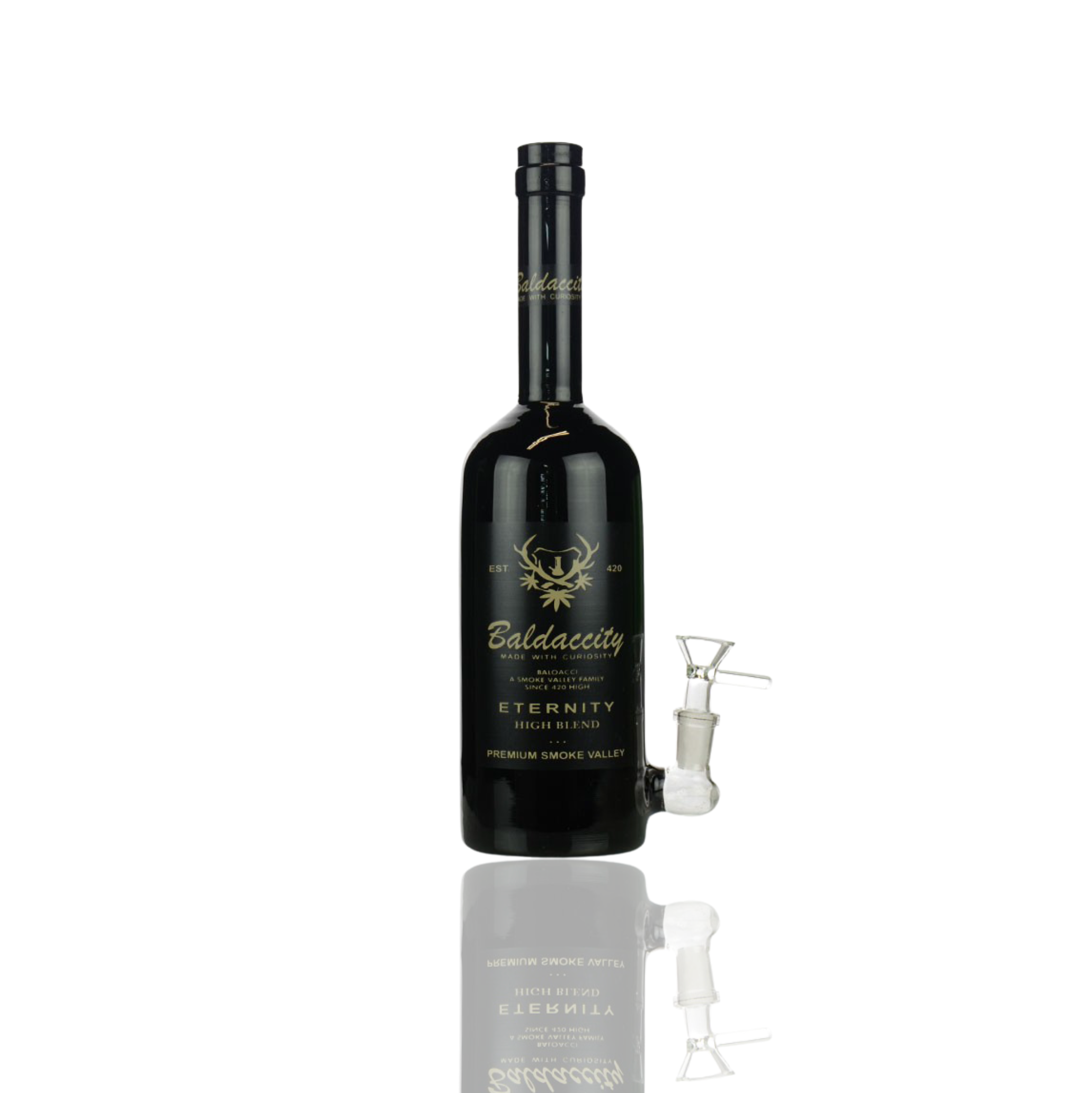 Bold 12-inch Wine Bottle Water Pipe