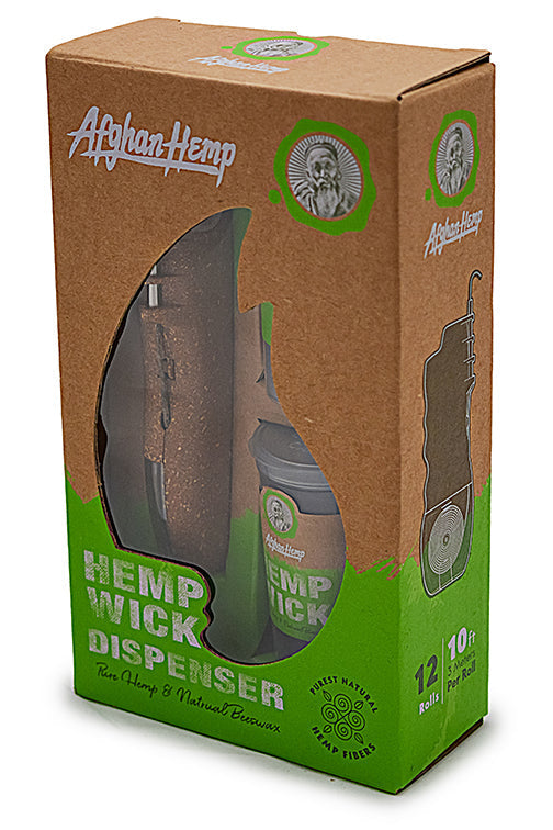 Natural Hemp Wick Dispenser & Lighter Kit