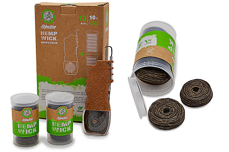 Natural Hemp Wick Dispenser & Lighter Kit
