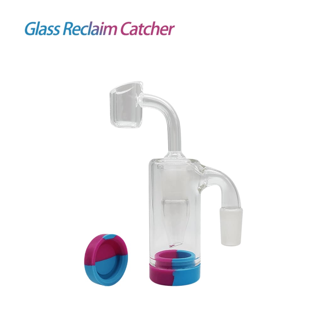 Colorful Waxmaid Glass Reclaim Catcher With 14mm Male Joint Bubbler And Curved Neck