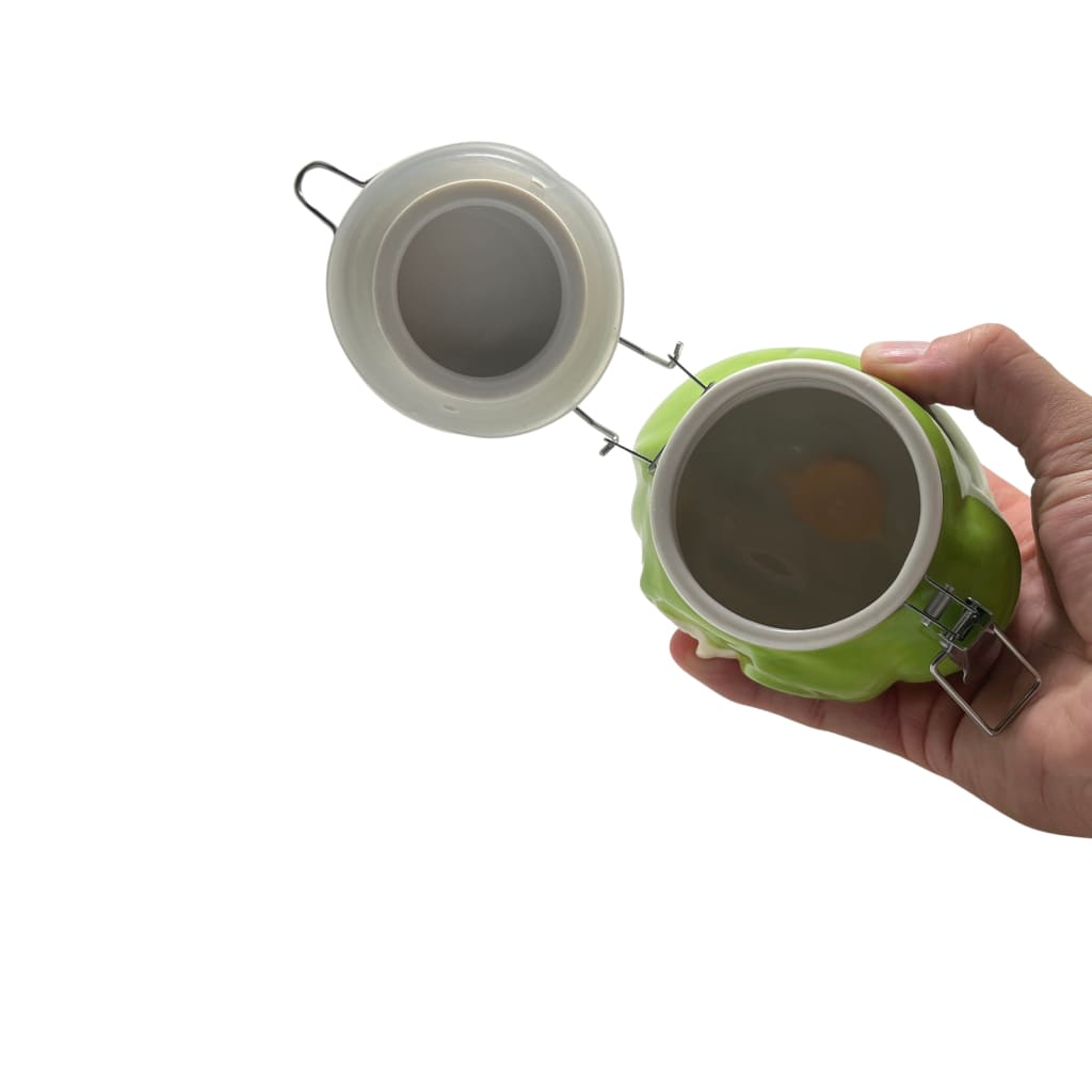 Tea infuser with mesh strainers for elegant ceramic storage jars in home decor products